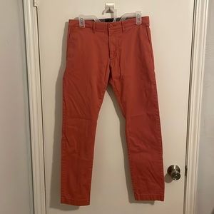 J Crew "Seasoned Red" salmon 484 Slim-fit stretch chino pant size 30-30 New